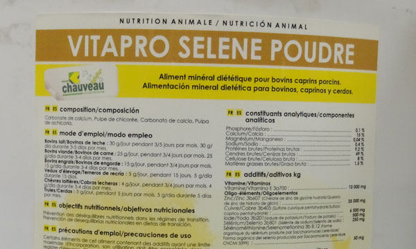 Vitapro selene poudre